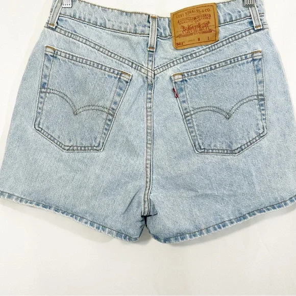 Levi’s Vintage 561 Loose Fit High Rise Denim Jean Shorts - Picture 6 of 10